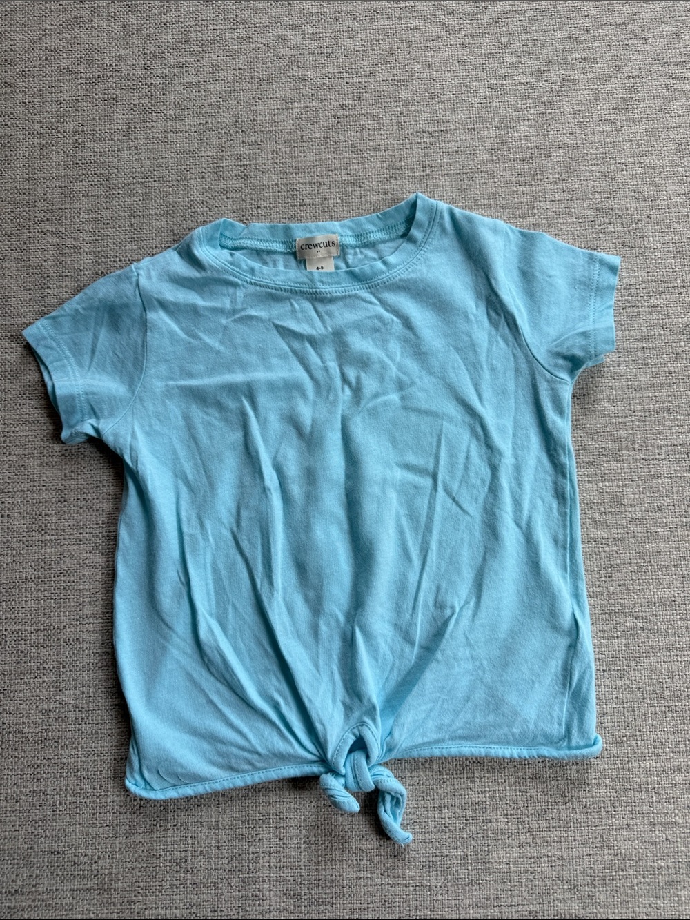 Crewcuts Light Blue Tie-Knot Short Sleeve Tee